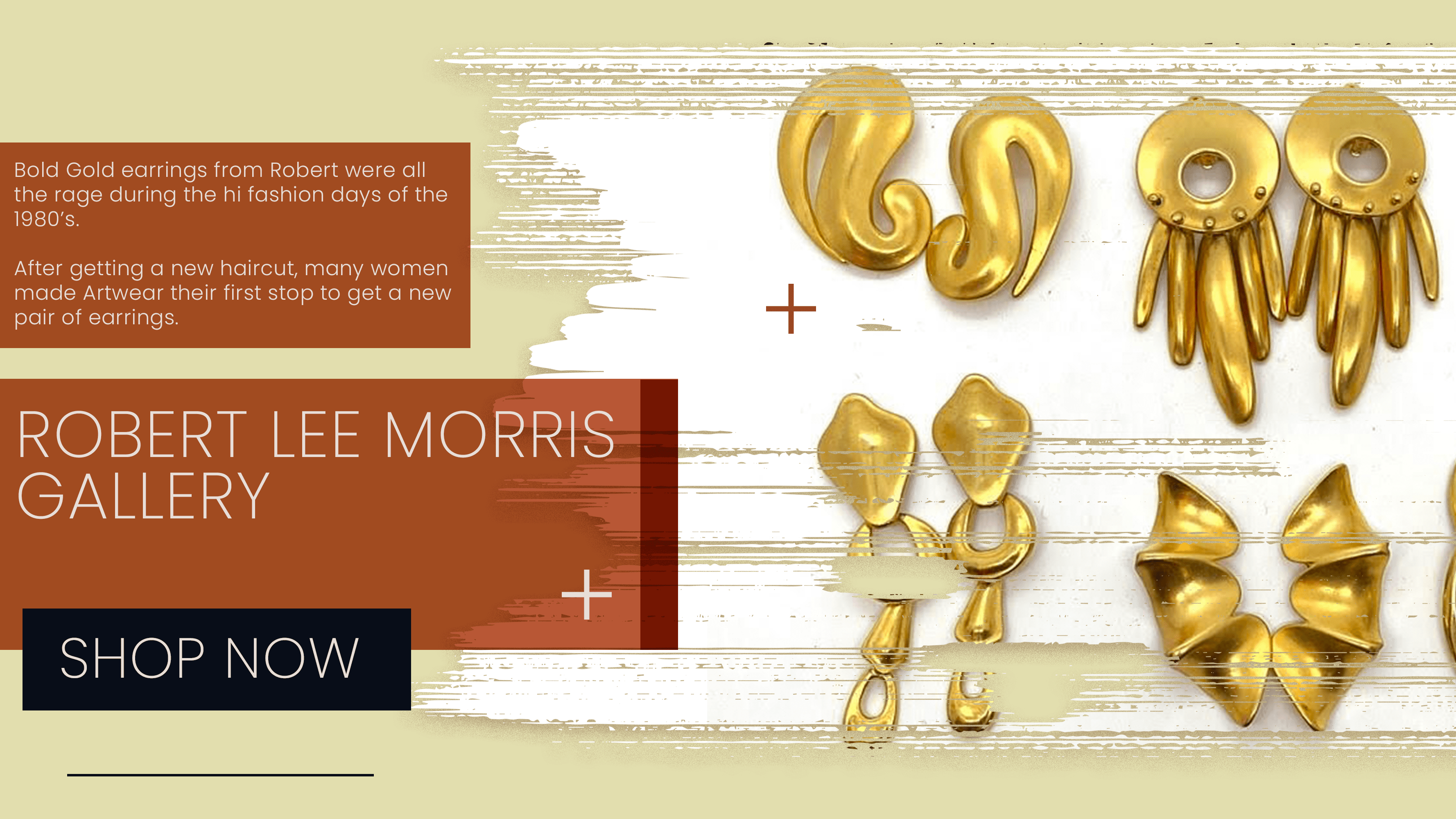 Gold Plated Earrings | Robert Lee Morris Gallery