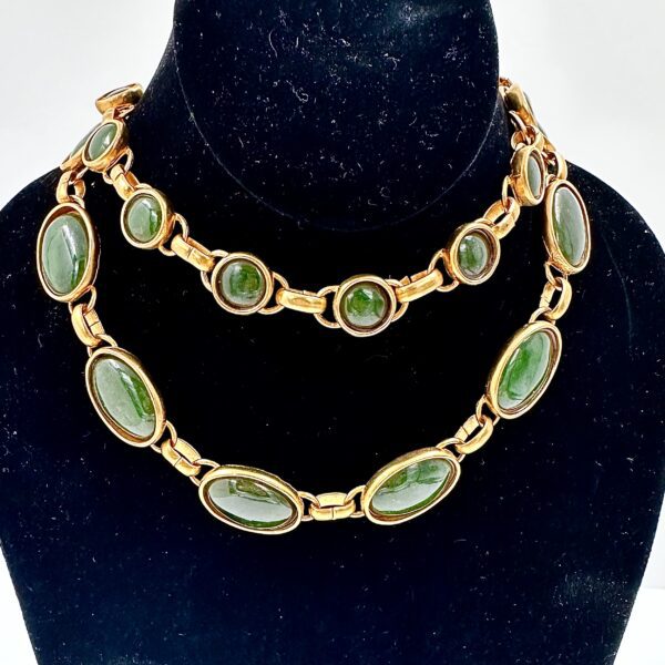 Robert Lee Morris for Donna Karan Double Jadeite Necklace