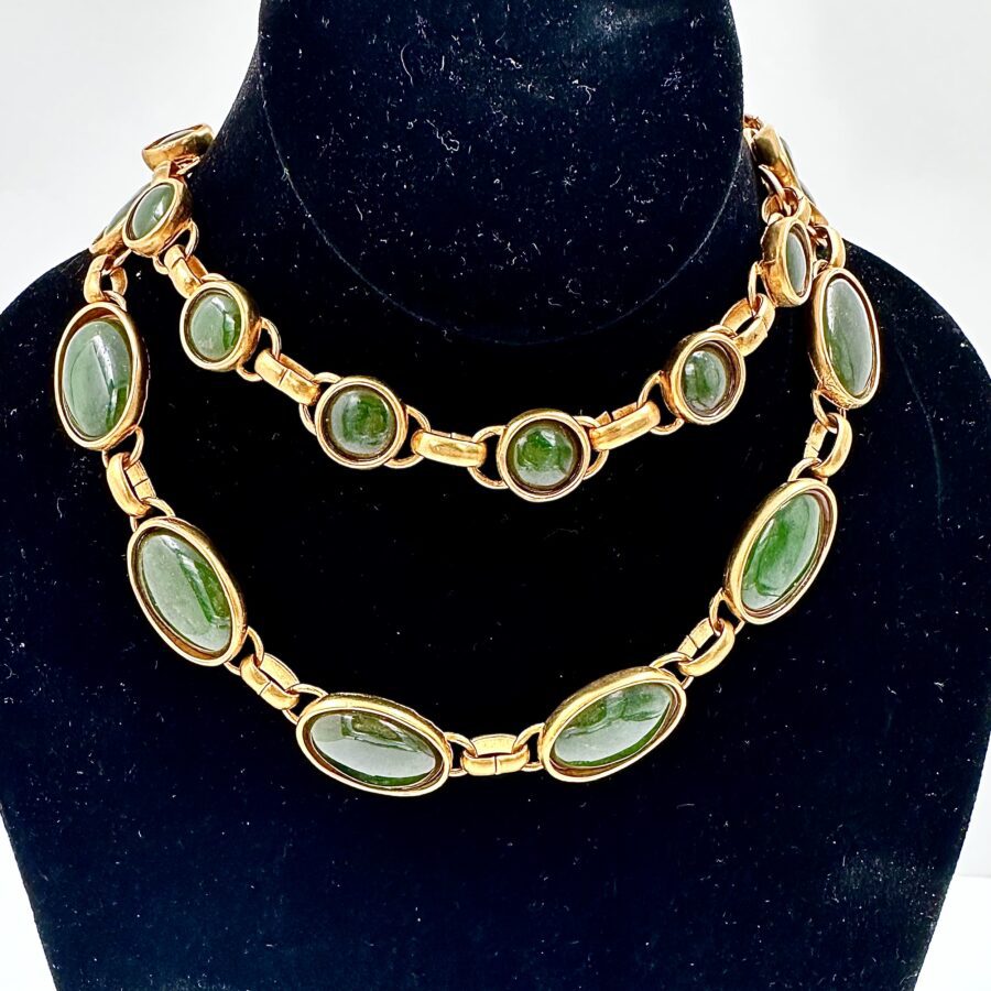 Robert Lee Morris for Donna Karan Double Jadeite Necklace - Image 3