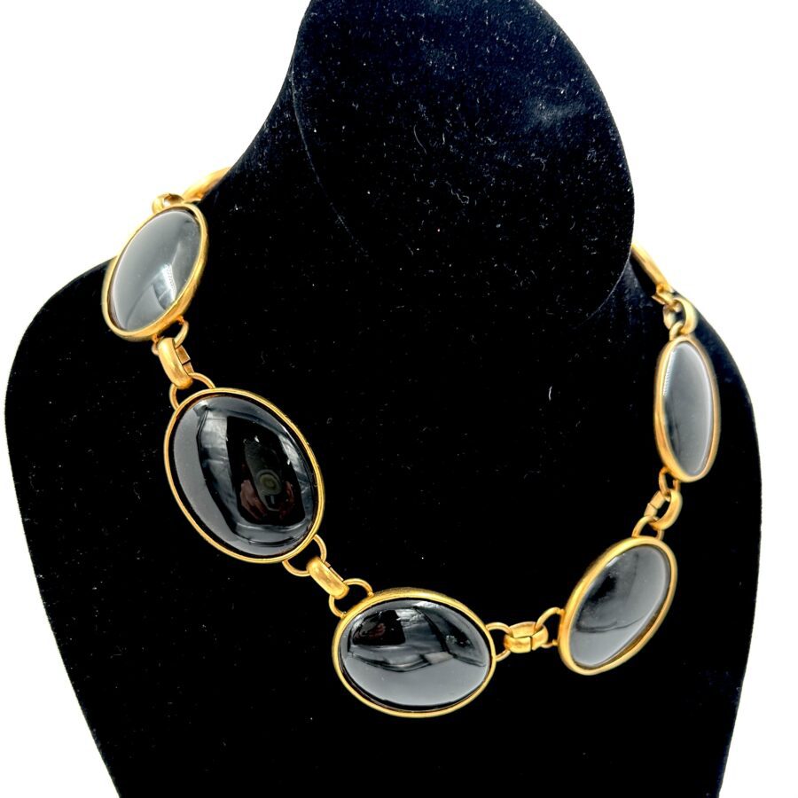 Robert Lee Morris for Donna Karan Jumbo Black Onyx Necklace - Image 3