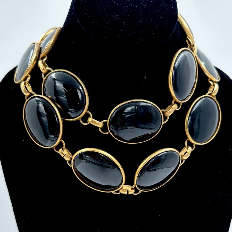 Robert Lee Morris for Donna Karan Jumbo Black Onyx Necklace #2 - Image 3