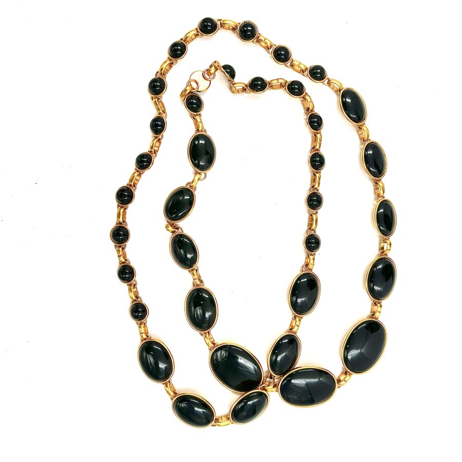 Robert Lee Morris for Donna Karan 52" Long Onyx Necklace