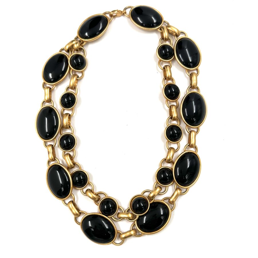 Robert Lee Morris for Donna Karan Nesting Black Onyx Necklace