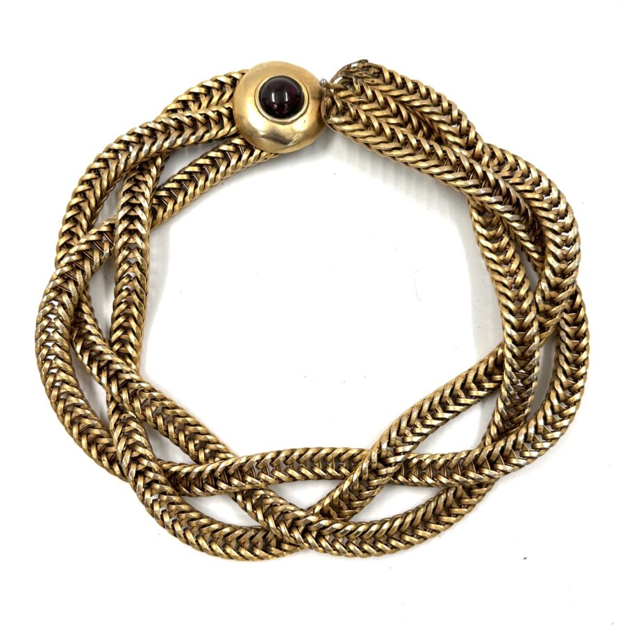 Robert Lee Morris for Donna Karan Braided Gold Collar