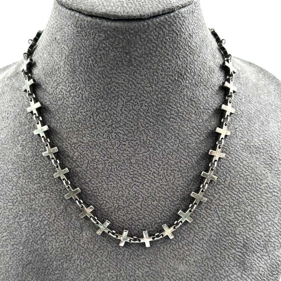 Robert Lee Morris Silver Cross Necklace - Image 2