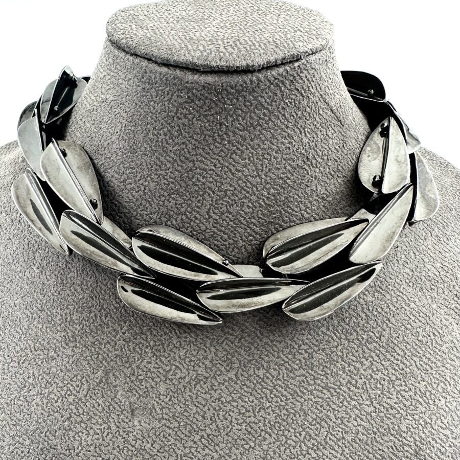 Robert Lee Morris Large Hematite Dart Necklace - Image 4