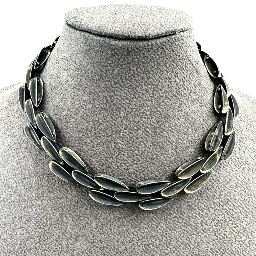 Robert Lee Morris Small Oxidized Brass Dart Necklace - Image 2