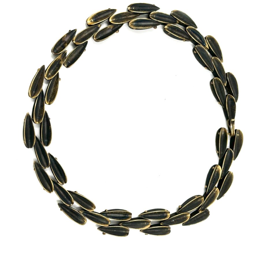 Robert Lee Morris Small Oxidized Brass Dart Necklace