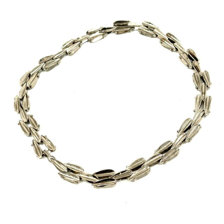 Robert Lee Morris Petite Rhodium Plated Silver Dart Necklace