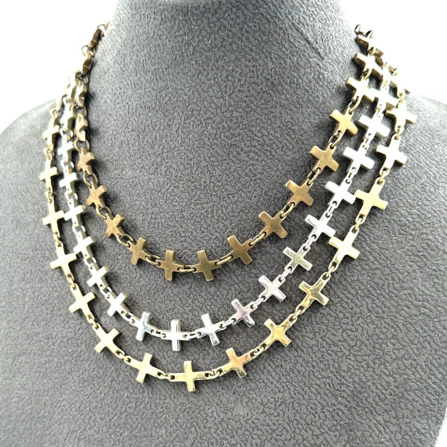 Robert Lee Morris Silver Cross Necklace - Image 4