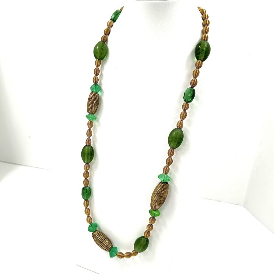 Robert Lee Morris Green Glass Station  Chain - Image 2