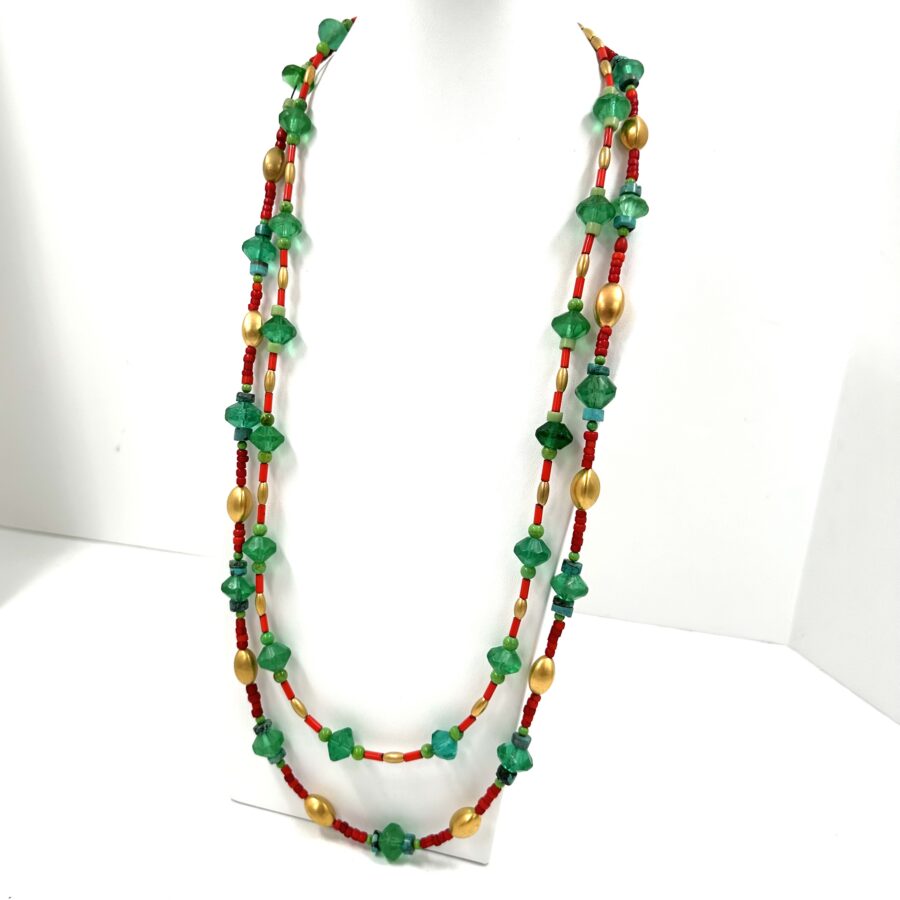 Robert Lee Morris Green Glass Station  Chain - Image 3