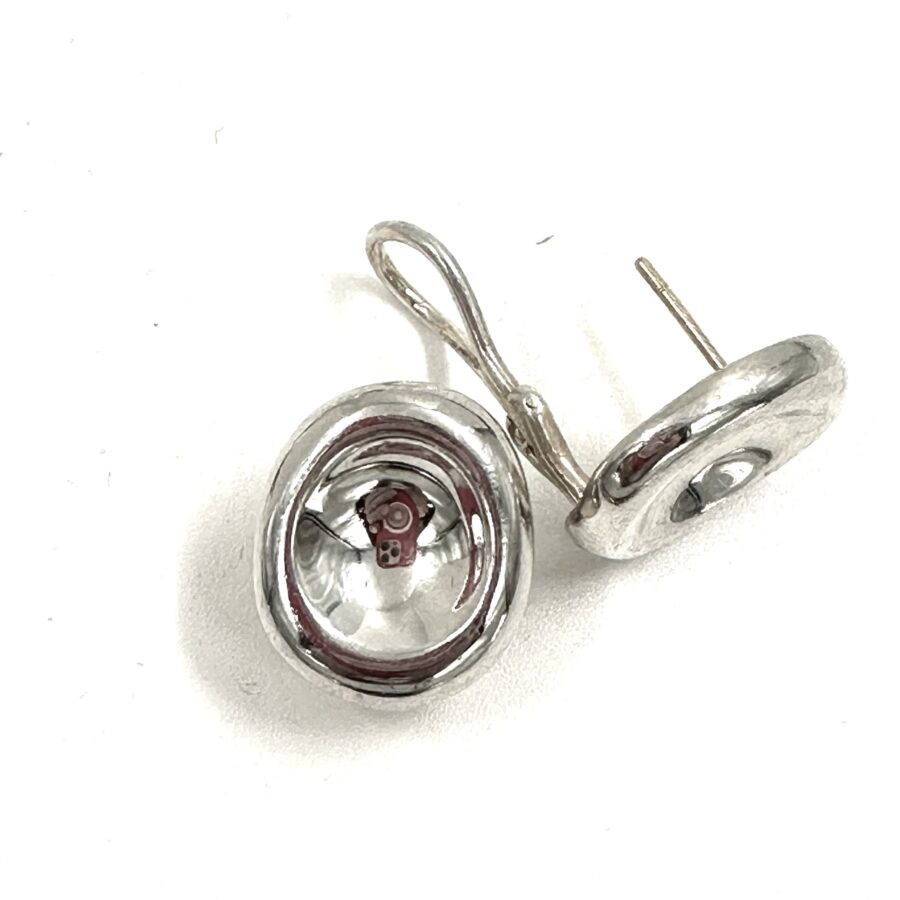 Robert Lee Morris Silver Silver Waterstone Button Earrings