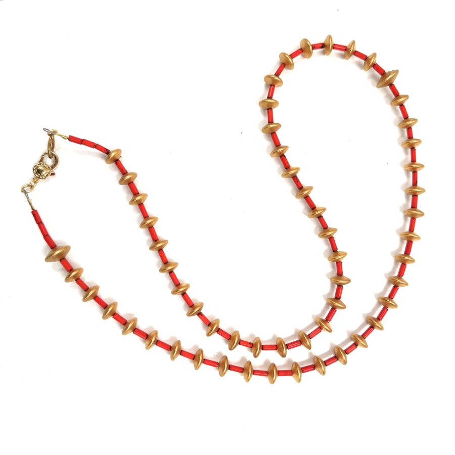 Robert Lee Morris Long Red Saturn Necklace - Image 3
