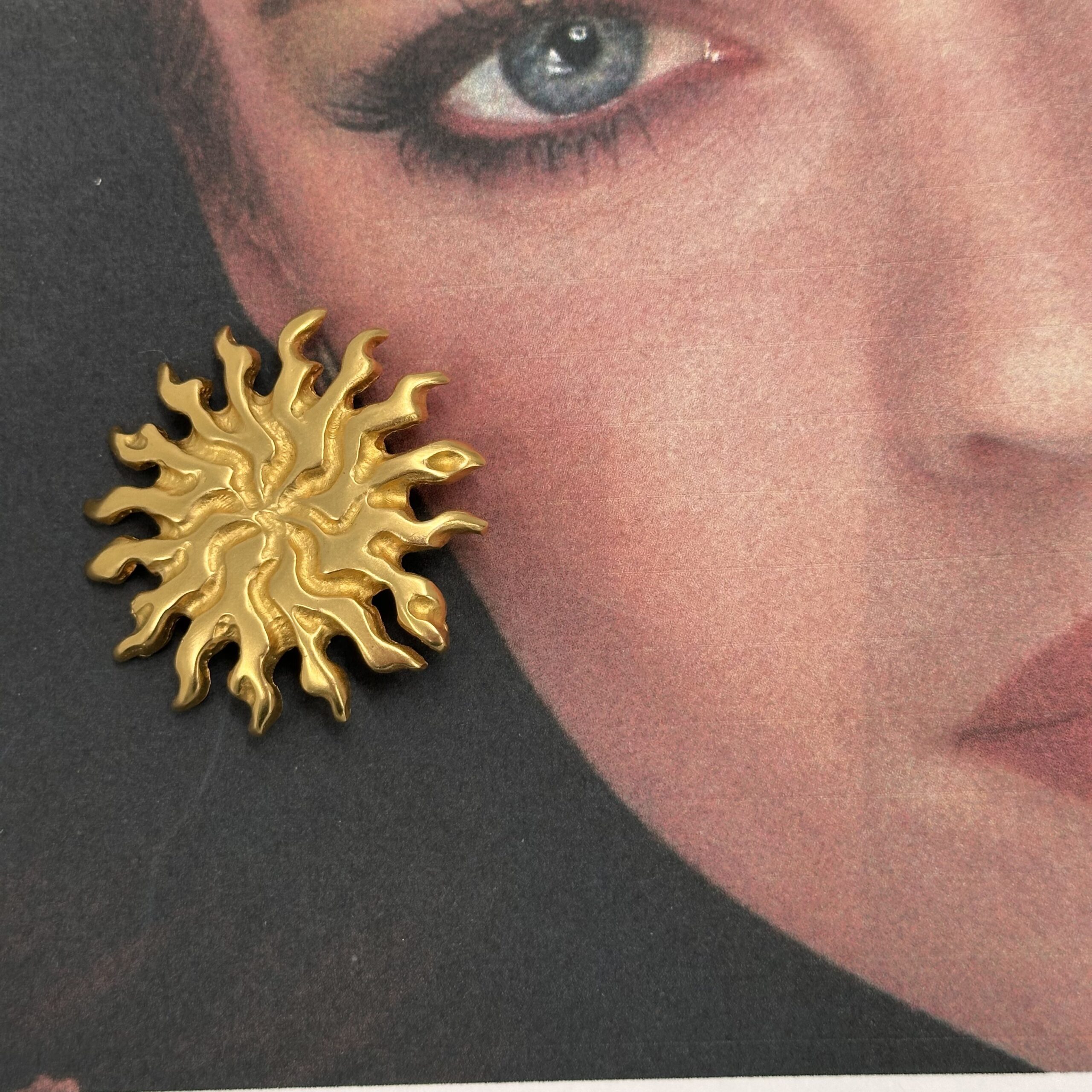 Robert Lee Morris Flaming Sun Earrings - Image 3