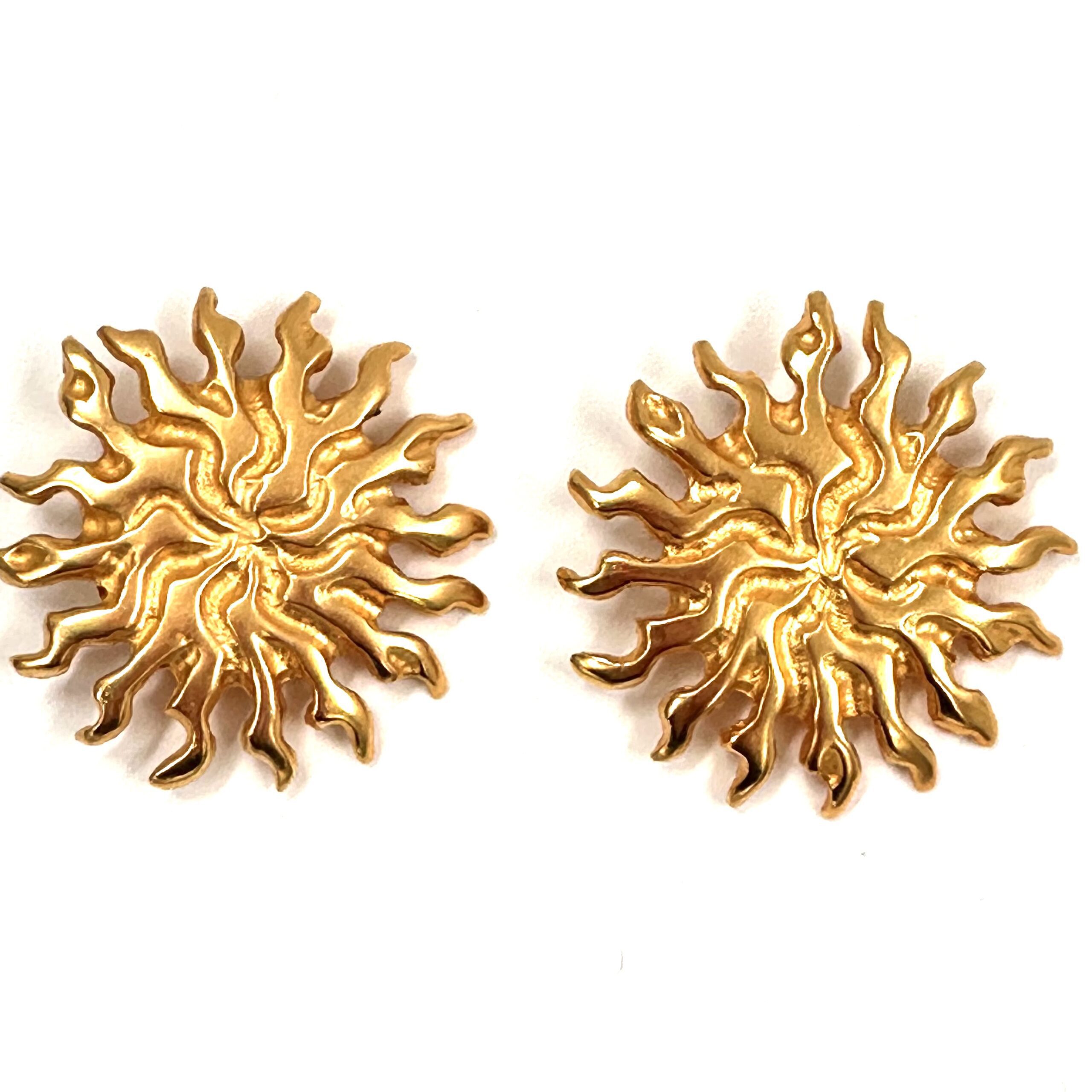 Robert Lee Morris Flaming Sun Earrings