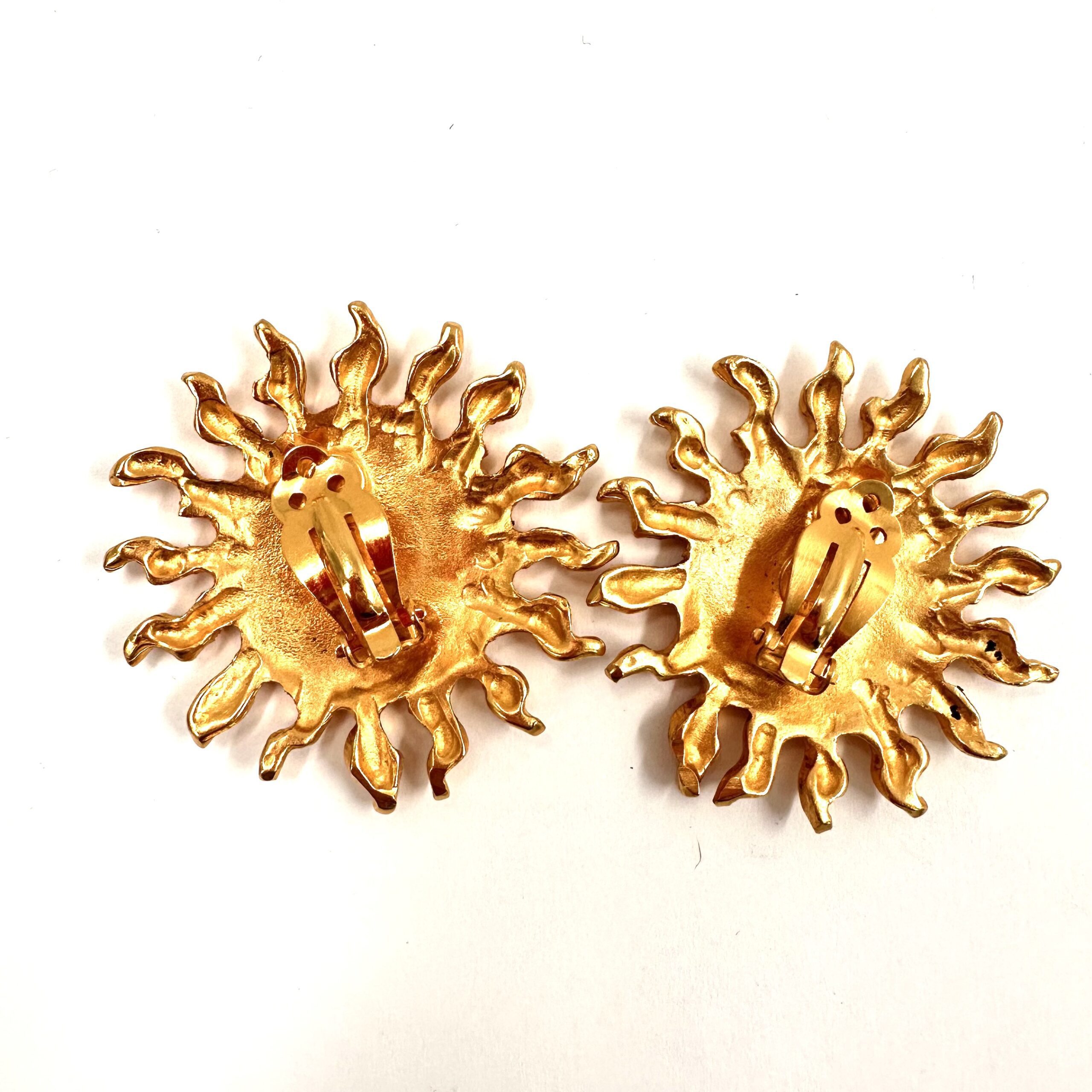 Robert Lee Morris Flaming Sun Earrings - Image 2