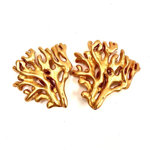 Robert Lee Morris Golden Coral Branch Earrings