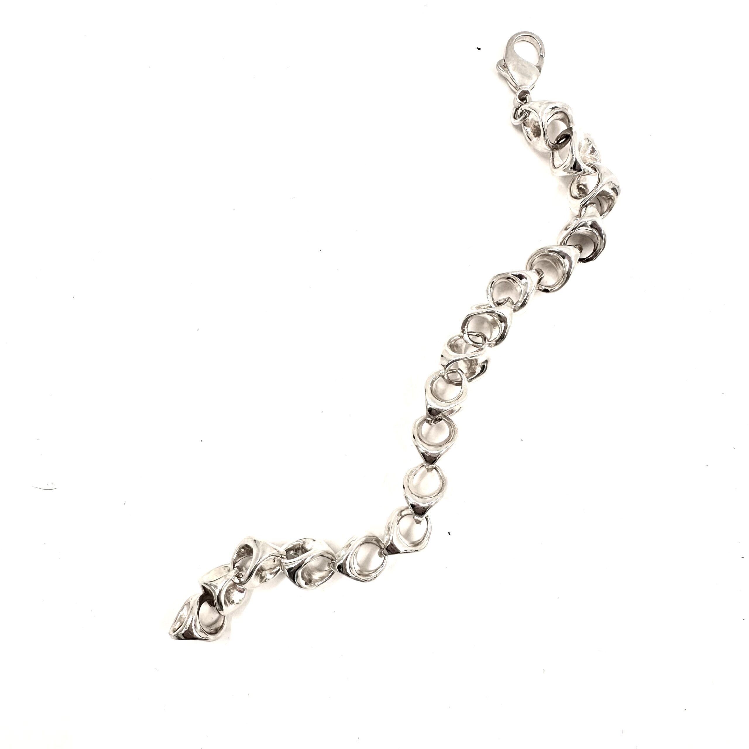 Robert Lee Morris Small Silver Alpha Chain Bracelet - Image 3