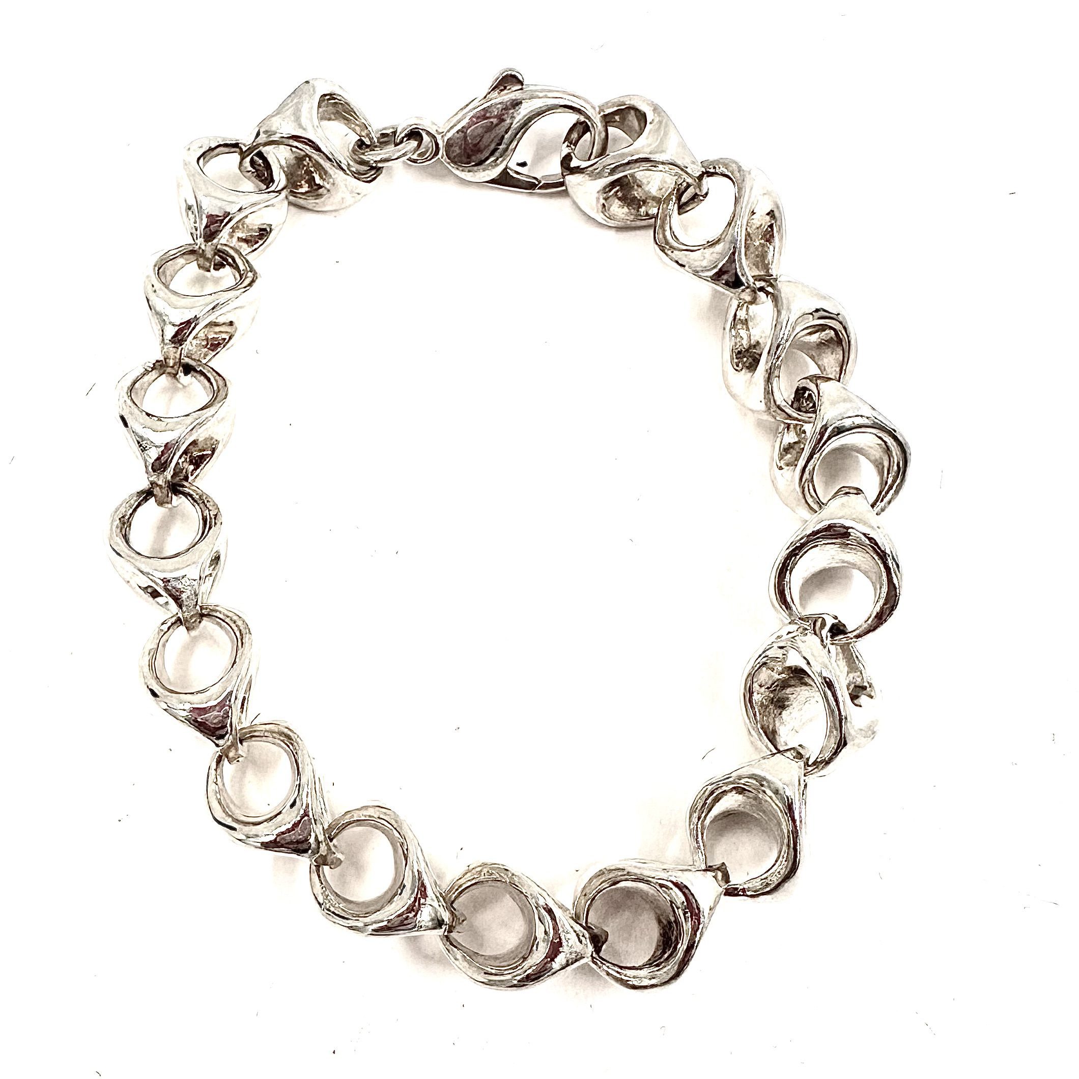 Robert Lee Morris Small Silver Alpha Chain Bracelet