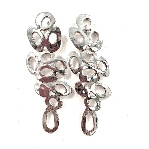 Robert Lee Morris Silver Lacy Chandelier Earrings