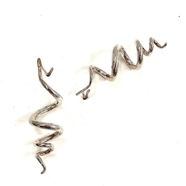 Robert Lee Morris Silver Shirt Spiral Earrings