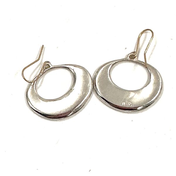 Robert Lee Morris Silver Crescent Hoop Earrings