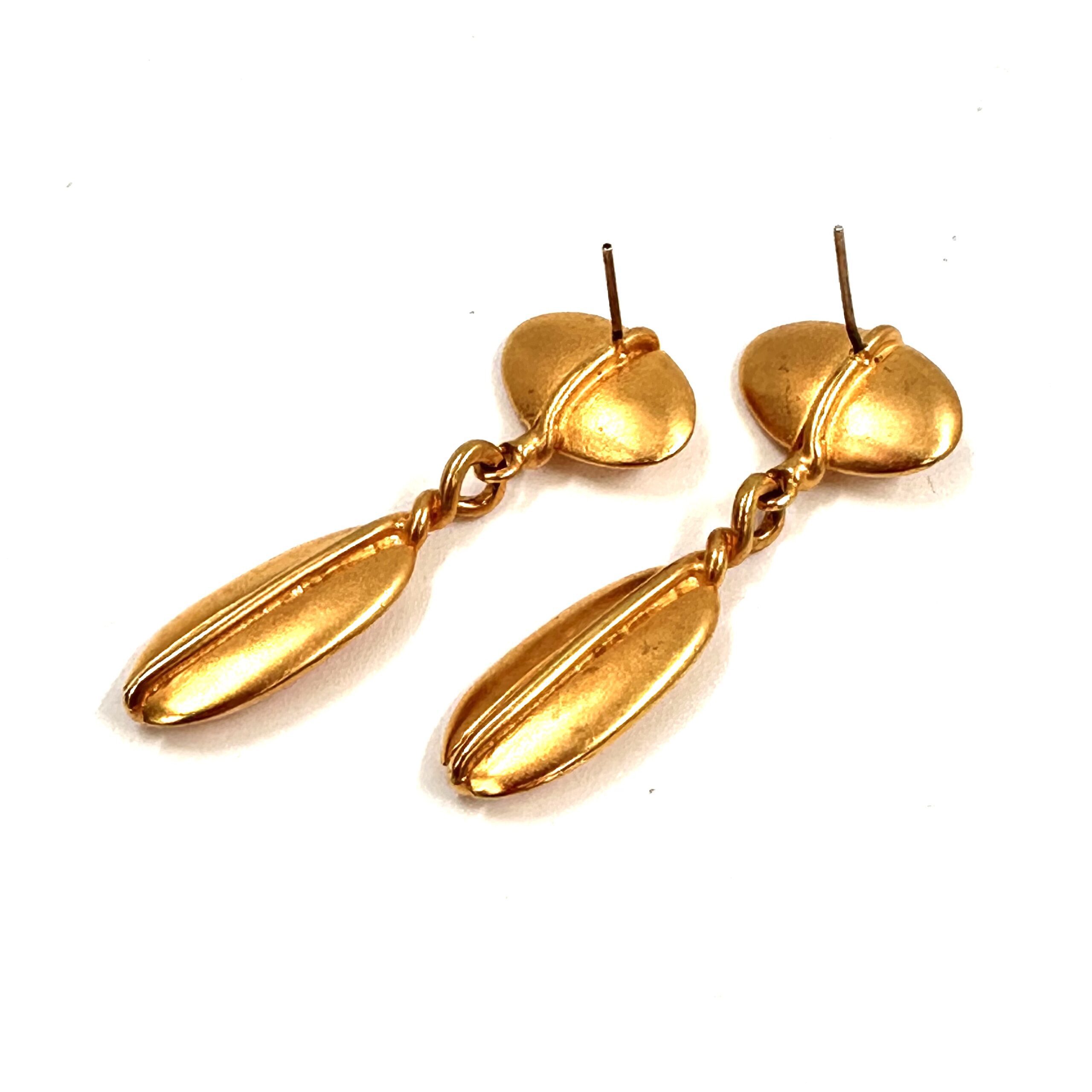 Robert Lee Morris Rare Carved Dangle Earrings - Image 3