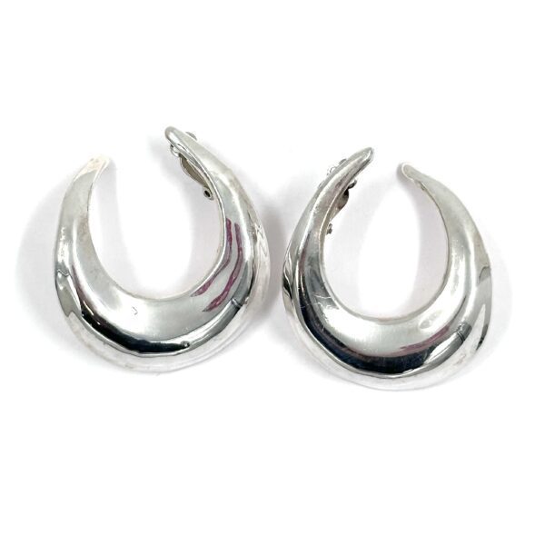 Robert Lee Morris Silver Large Twist Hoop Earrings