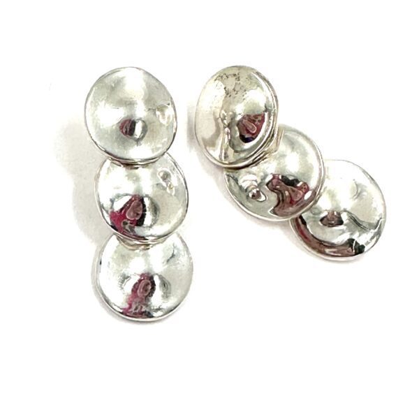 Robert Lee Morris Silver Triple D Disc Earrings