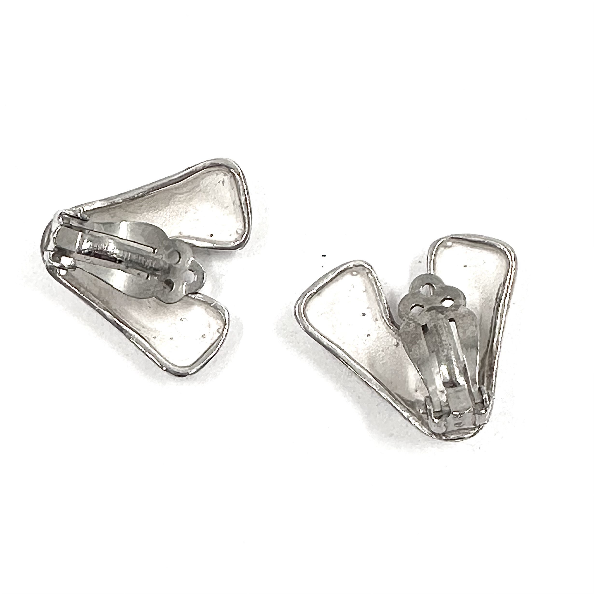 Robert Lee Morris Silver Sculpted V Earrings - Image 2