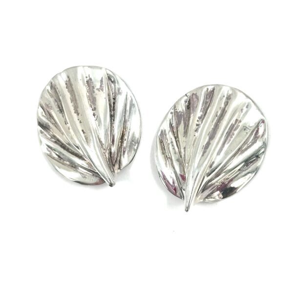 Robert Lee Morris Pinched Silver Shell Earrings