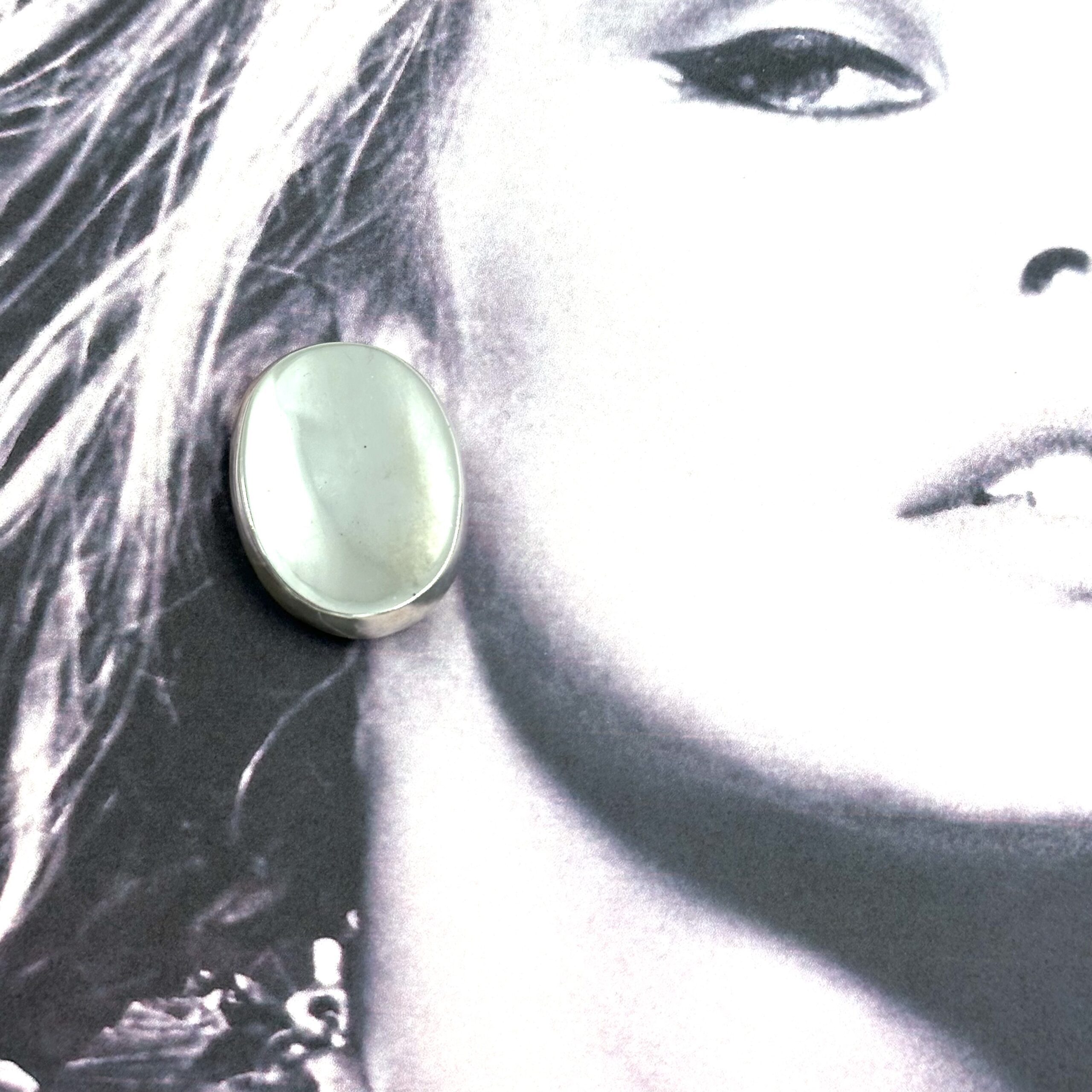 Robert Lee Morris Silver Concave Thick Oval Earrings - Image 2