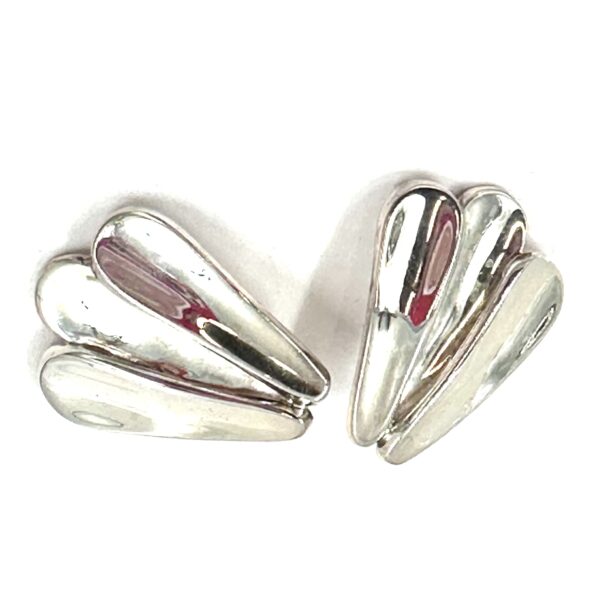 Robert Lee Morris Silver 3 Fan Earrings