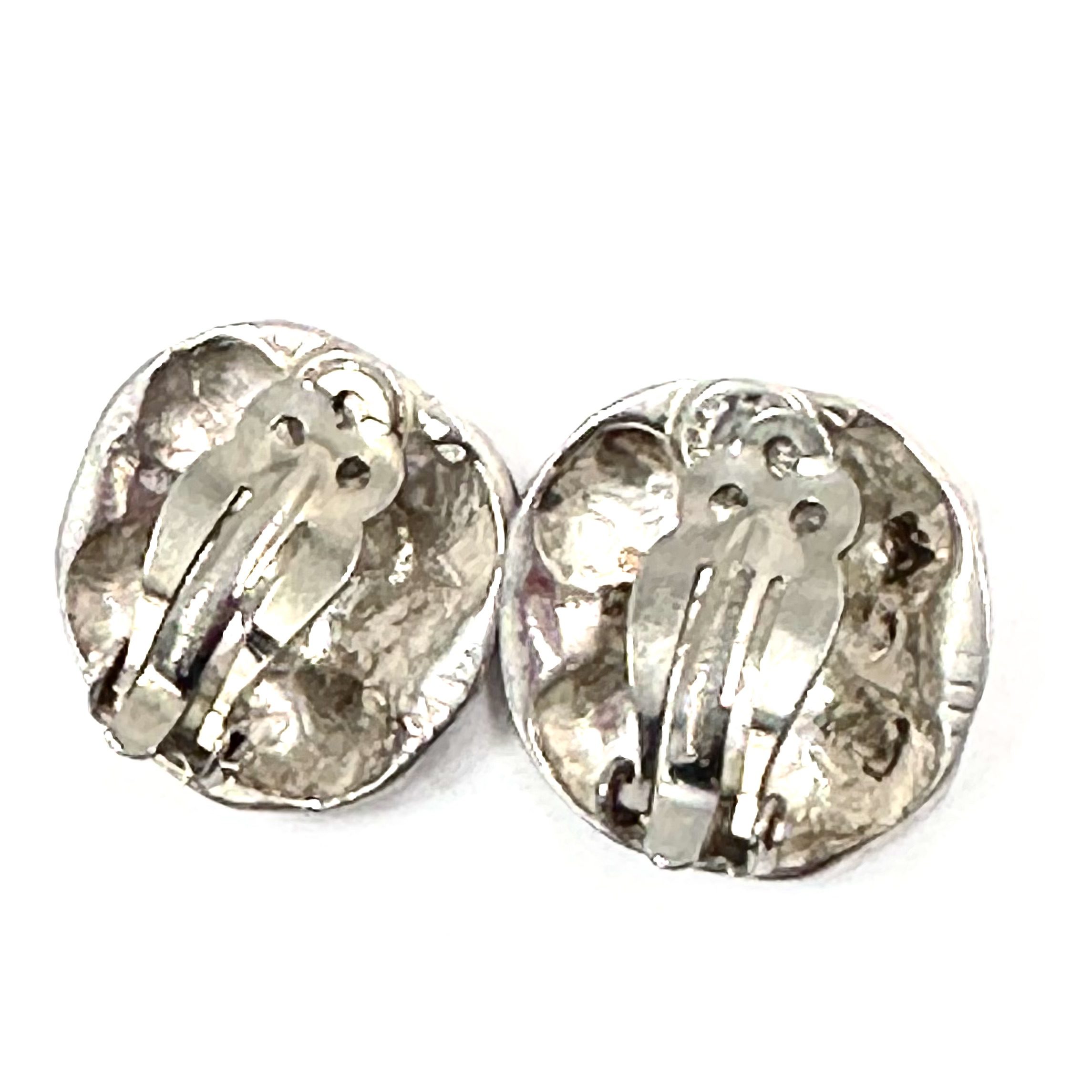 Robert Lee Morris Raised Silver Cross Disc Earrings - Image 3