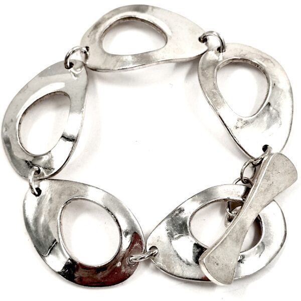 Robert Lee Morris Silver Eye Link Bracelet