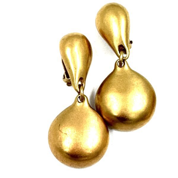 Robert Lee Morris Gold Bomb Dangle Earrings