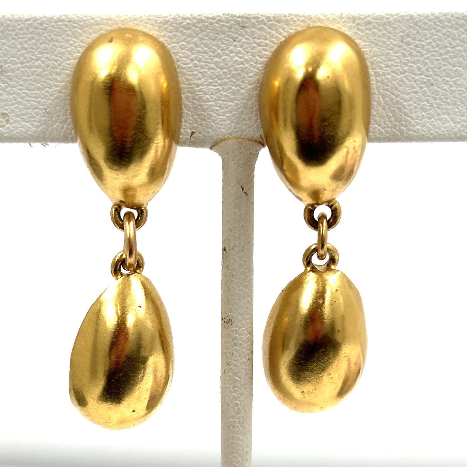 Robert Lee Morris Double Pebble Drop Earrings