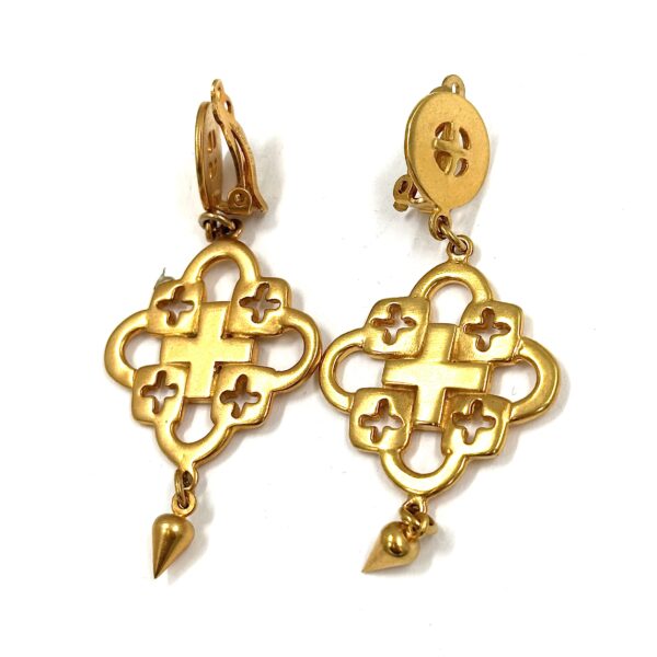 Robert Lee Morris Filigree Cross Earrings